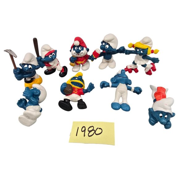 Vtg Smurfs Figurine Collection 1965-1984 Lot of 49 Mushroom House Peyo Schleich - Picture 13 of 16